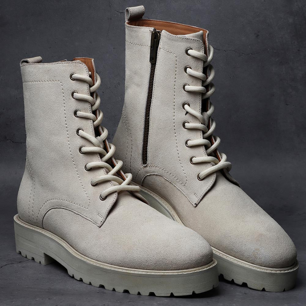 Suede Extralight Chunky Zip Derby Boots - Main Image