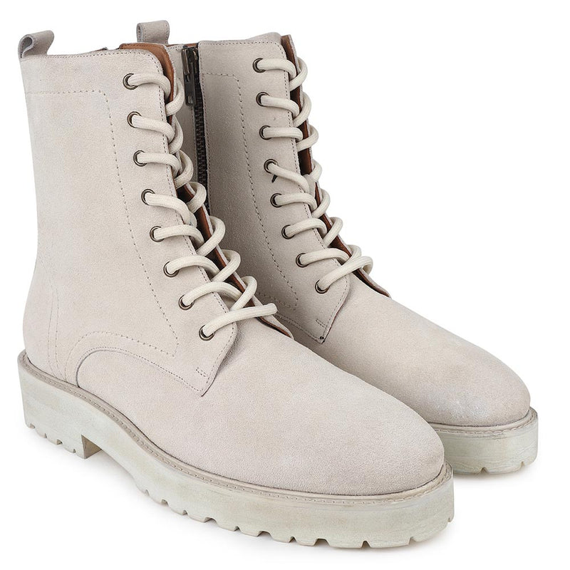 Suede Extralight Chunky Zip Derby Boots