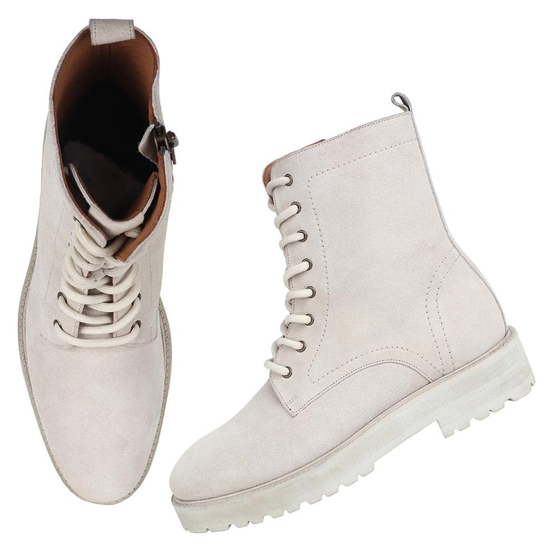 Suede Extralight Chunky Zip Derby Boots
