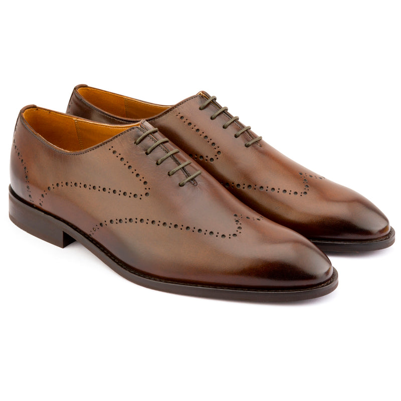 DARK BROWN PUNCHED WHOLECUT OXFORDS