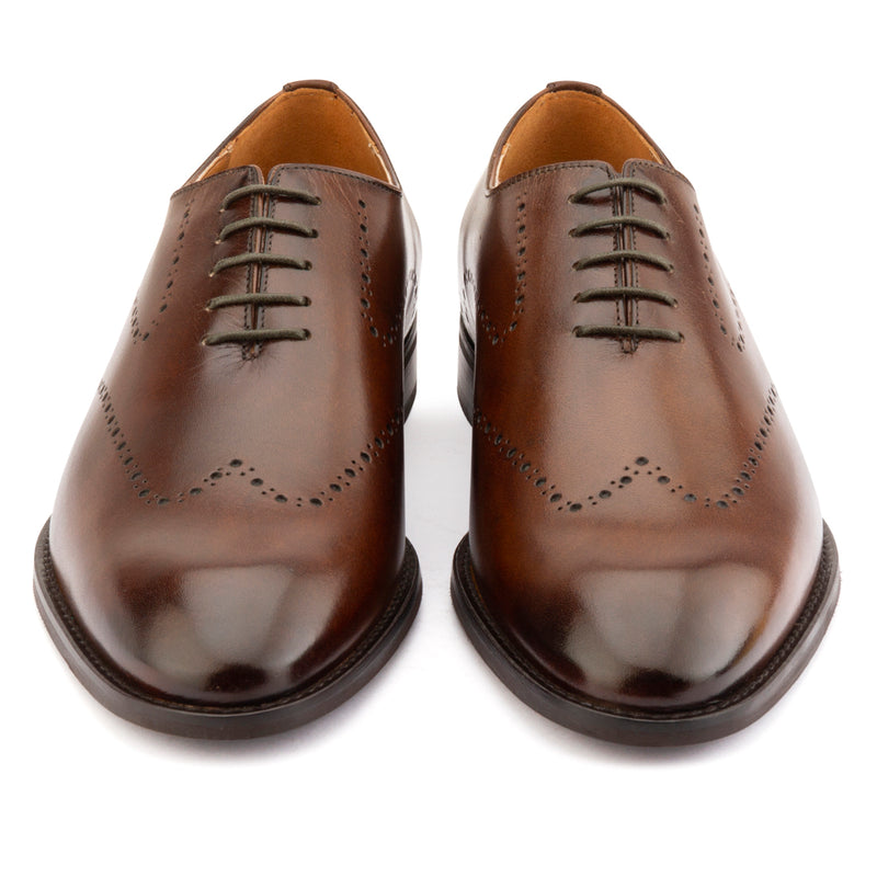 DARK BROWN PUNCHED WHOLECUT OXFORDS