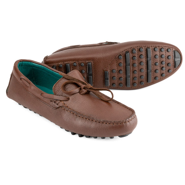 Brown Knot Milled Loafers