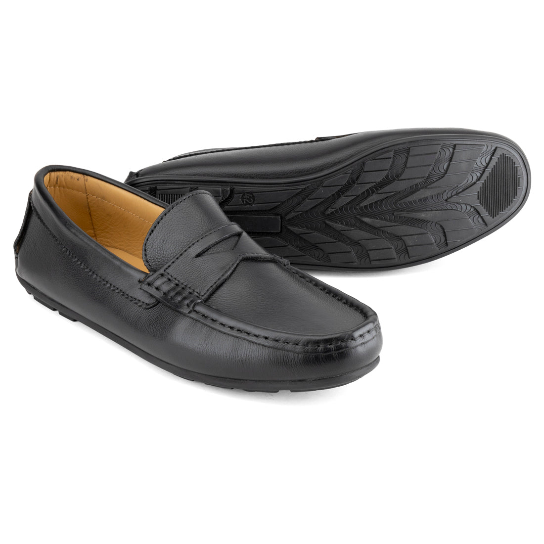 Black Milled Penny Loafers – FELLMONGER