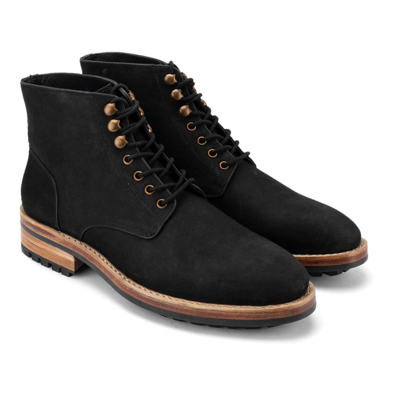 Black Nubuck Goodyear Welted Boots